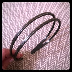 Silver tone headband